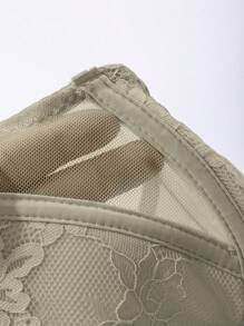 DAZY 透明网眼蕾丝衬垫性感内衣文胸 - 薄荷綠 - 查看 4