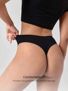 GLOWMODE 2条装轻薄透气吸汗中腰无缝隐形丁字裤日常运动内裤