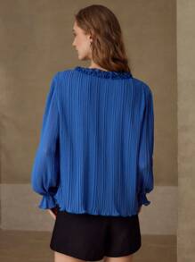 MOTF PREMIUM TEXTURED TIE NECK BLOUSE