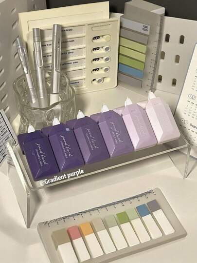 Correction Tape Set With Ins Style, Colorful, Japanese, Small Size, High Capacity, Cute, Mini, Silent, Mori Style, 6pcs/Set Back To School