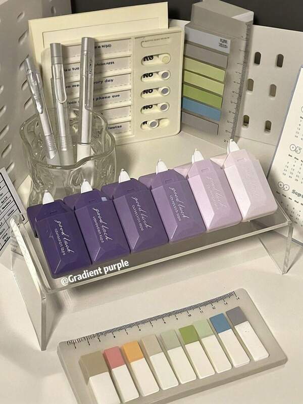 SHEIN Correction Tape Set With Ins Style, Colorful, Japanese, Small Size, High Capacity, Cute, Mini, Silent, Mori Style, 6pcs/Set Back To School