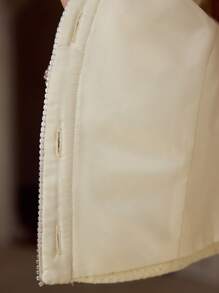 MOTF PREMIUM FLAP DETAIL BUTTON UP JACKET,VALENTINE'S DAY - Apricot - View 7