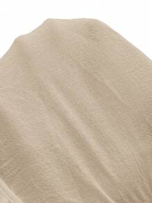 EMERY ROSE 女士度假休闲纯色连衣裙 - 卡其色 - 查看 8