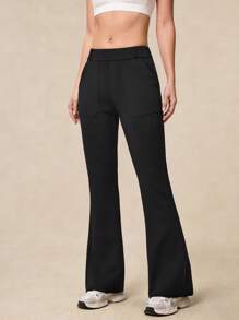OutZeal Pantaloni a vita alta a zampa da donna con modello morbido, pantaloni da indossare tutto il giorno