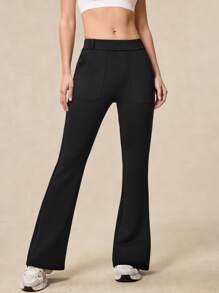 OutZeal Pantaloni a vita alta a zampa da donna con modello morbido, pantaloni da indossare tutto il giorno
