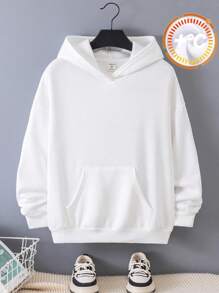 SHEIN Tween Girl Casual Graphic Print Sweatshirt - White - View 2