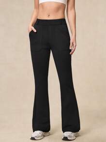 OutZeal Pantaloni a vita alta a zampa da donna con modello morbido, pantaloni da indossare tutto il giorno