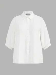 SHEIN LUNE 3Pcs Plus Size Striped Round Neck Tank Top, Pants And Shirt Set, Summer Summer Outfits For Women Summer Outfits For Women Vacation Outfits Women - Multicolor - View 3