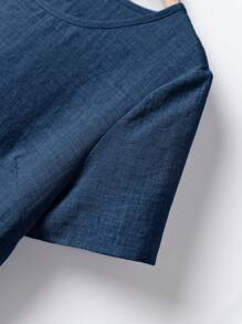 Rusticease Women's Casual Solid Color Short Sleeve Mini Dress For Summer,Summer Dresses For Women