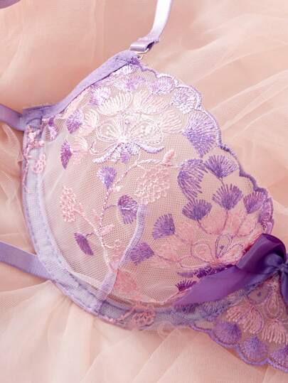 Emotional Backless Bow Lingerie Set view 3