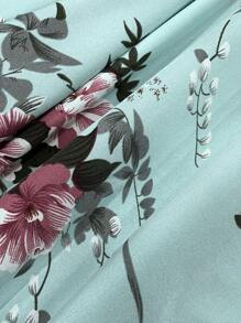 EMERY ROSE 大码夏季花卉印花 V 领开袖连衣裙 - 彩色 - 查看 6