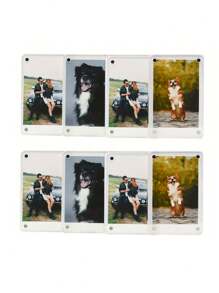 Acrylic Fridge Magnet Frame, Transparent Double-Sided Magnet Photo Frame, Display Frame, Suitable For Fujifilm, 2.36 X 3.54 Inch - White - View 7