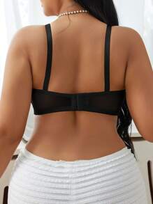 BloomMama Reggiseno per gravidanza taglia forte con gancio, con stecche, in pizzo a patchwork, con design adatto per l allattamento