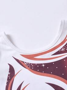 SHEIN Young Girl' Comfortable Contrast Color Long Sleeve Jumpsuit, Dance & Sports Activewear, Spring Autumn Performance