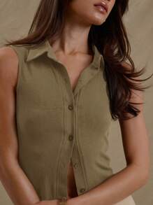 MUSERA Áo nữ kiểu dáng thường ngày, thích hợp đi nghỉ mát mùa hè, áo vest thanh lịch mùa xuân hè, ngày lễ. - màu nâu - Xem 6