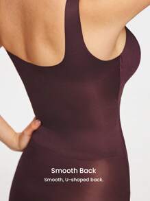 LUVLETTE Square-Neck Built-In Bra Basic SizeFreedom Shapewear LingerieAsOuterwear Tank Crop Top Comfortabel Must-Haves Bra-Free Cami - Chocolate Brown - View 5