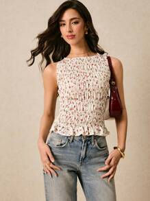 Poéselle Women Summer Fashionable Sleeveless Top/Top - Multicolor - View 4