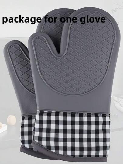 1PC Heat Resistant Silicone Anti Scald Oven Gloves For Microwave Baking Kitchen Home