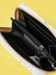 TOM & JERRY X SHEIN 1pc Cheese & Cartoon Graphic Compact Bifold Wallet - Multicolor - View 5