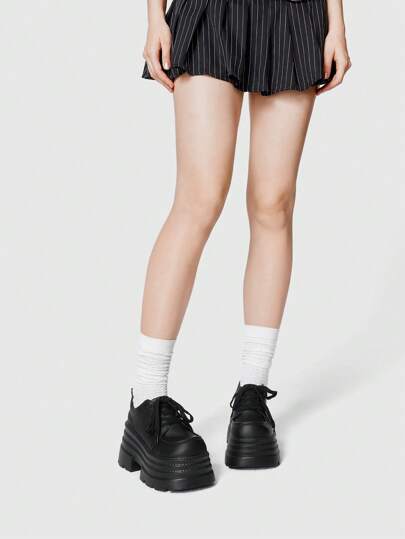 Goth Women's Fashion Versatile Wedge & Platform Slip-On Shoes