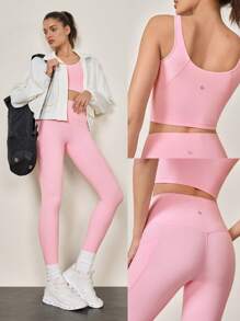 GLOWMODE FeatherFit™ Cropped Active Tank & High-Rise Leggings Set