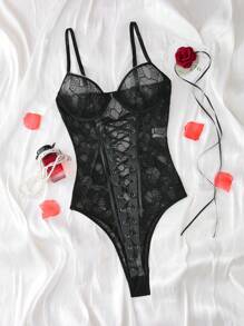 SHEIN Opulent Queen Mono sexy con diseño de cruce y acento de remaches, alucinante y seductor, para mujeres adultas en fiesta de soltera