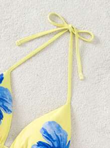 Swim Mod Women Solid Color Stylish Spaghetti Strap Backless Bikini Top, Beachwear For Summer Beach Vacation - Multicolor - View 7