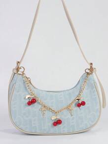 ROMWE Kawaii 1 chiếc dây chuyền hình quả anh đào đỏ dễ thương, thích hợp để trang trí mặt dây chuyền cho túi vuông nhỏ - Nhiều màu - Xem 3