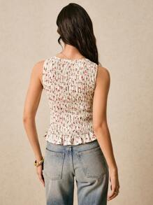 Poéselle Women Summer Fashionable Sleeveless Top/Top - Multicolor - View 3