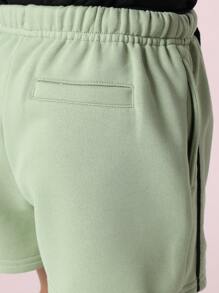 SUMWON 活力套穿青少年运动短裤弹力腰夏季健身训练健身房跑步玩耍高性能男童裤带滚边和抽绳