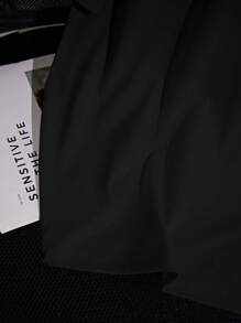 SHEIN PETITE Camiseta casual y versátil para mujer de cuello redondo y manga corta de unicolor