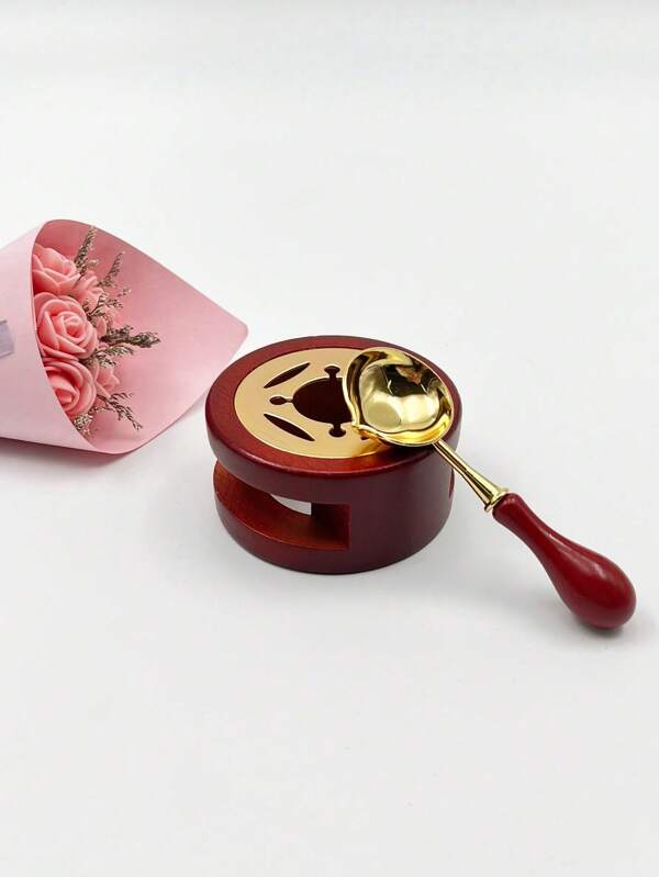 SHEIN Set, Wax Sealing Furnace Wax Heating Tools Is Very Suitable For Decorating Christmas Card And Meeting Your DIY Wedding Invitation Birthday Gift Making Needs,Back To School,School Supplies
