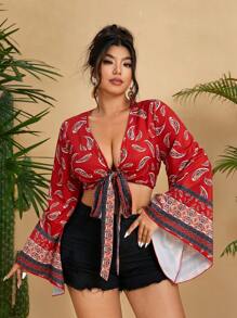 Flirla Plus Size Men's Simple Casual Long Sleeve Shirt, Suitable For Summer Fall Cloth For Women - Multicolor - View 6