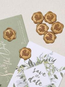 30 Pcs Wax Seal Stickers, Handmade Envelope Seals Self Adhesive Wax Stickers, Eucalyptus Wedding Invitation Envelope Seal Stickers, Perfect For Invitation, Christmas, Gift Wrapping, Party, Wedding Party, Envelope