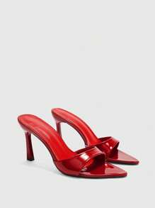 CUCCOO BIZCHIC Women's Pointed Toe High Heel Sandals For Party Occasions - Red - View 2