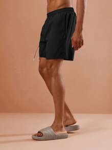 SUMWON 优质沙滩泳裤运动短裤夏季水上运动泳装抽绳可调节泳池游泳运动常规版型松紧腰游泳短裤