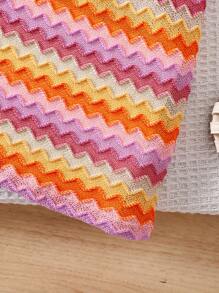 SHEIN 女婴可爱针织花卉印花吊带背心和松紧腰裙套装，夏季 - 彩色 - 查看 8