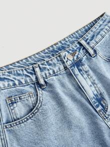 SHEIN MOD MOD Women's Sweet Fit Straight Leg Jeans, Pink Cotton,Valentine Day Clothes,Valentines Pants,Valentines Baggy Jeans