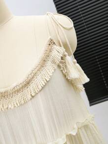 Breezaya Fashion Vacation Style Women' Mid-Length Cami Dress - Apricot - View 7