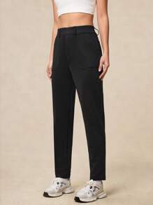 OutZeal Pantaloni da lavoro morbidi in modal con vita alta e gamba affusolata, con tasche laterali, per donna