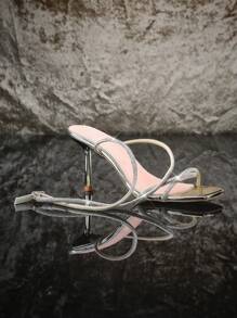 SHUZIA Women's Fashion Square Toe Heeled Dress Sandals - Gold - View 4