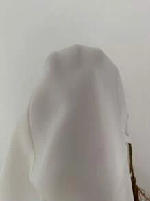 Franclia Women's Simple Round Neck Short Sleeve Blouse, Solid Color Office Shirt - White - View 6