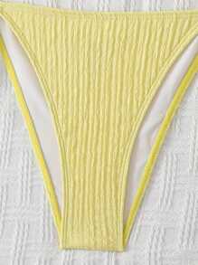 Swim Mod 女士沙滩夏季泳衣套装 - 黃色 - 查看 5