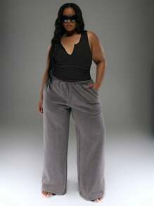 MUSERA Áo ba lỗ cổ chữ V cỡ lớn phong cách đường phố Y2K, kiểu dáng những năm 2000, áo tank top cơ bản cho hàng ngày, thời trang đường phố, mùa xuân hè, thường ngày, ngày lễ. - màu đen - Xem 5