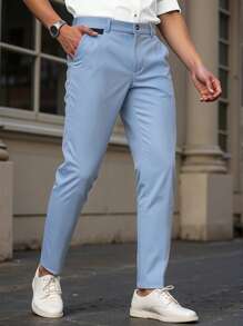 Manfinity Mode 男士休闲斜口袋绅士西装裤