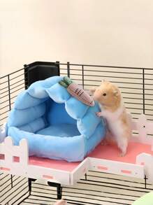 1pc仓鼠吊床花枝鼠金丝熊加温用品小宠物窝鼠窝垫松鼠刺猬床笼窝仓鼠窝 - 彩色 - 查看 7