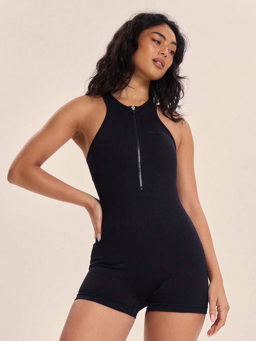 Musera Sport Women Sports Jumpsuits Workout Seamless Running Gym Daily Gym Fitness - Black - View 1