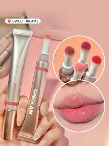 SHEGLAM Pout Pillow Cushion Lip Gloss-Sweet Dreamz Moisturizing Liquid Lipstick High Shine Finish Sponge Tip Applicator  Moisturizing Non-Sticky Lip Glaze Pink Rosa Lip Gloss Brand Beauty Makeup Face Paint Cosmetic For Women Girls Perfect For Fall Winter Ideal For Y2K Fancy Fashion Suitable For Birthday Christmas Present Party Ready Best Color