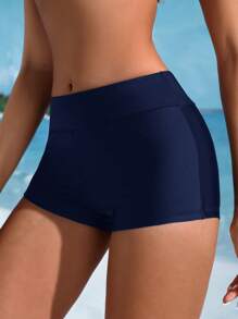 Swim SPRTY Women Solid-Color Swimsuit Bottom For Summer Beach Vacation - Blue - View 5