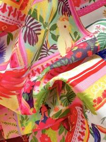 Swim Mod Women All-Over Print Bandeau Bikini Set, Suitable For Summer - Multicolor - View 6